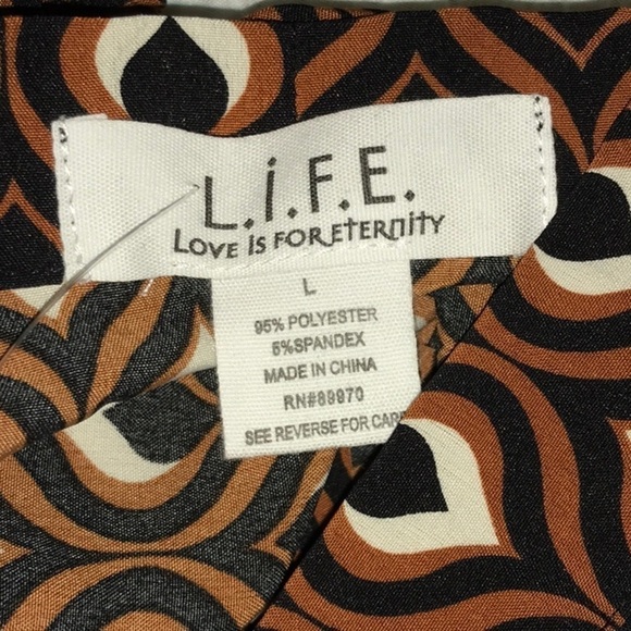 L.I.F.E. Love Is For Eternity Long Sleeve Blouse NWOT - Picture 7 of 8